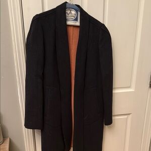 Harve Benard Black Trench Coat Classic Design